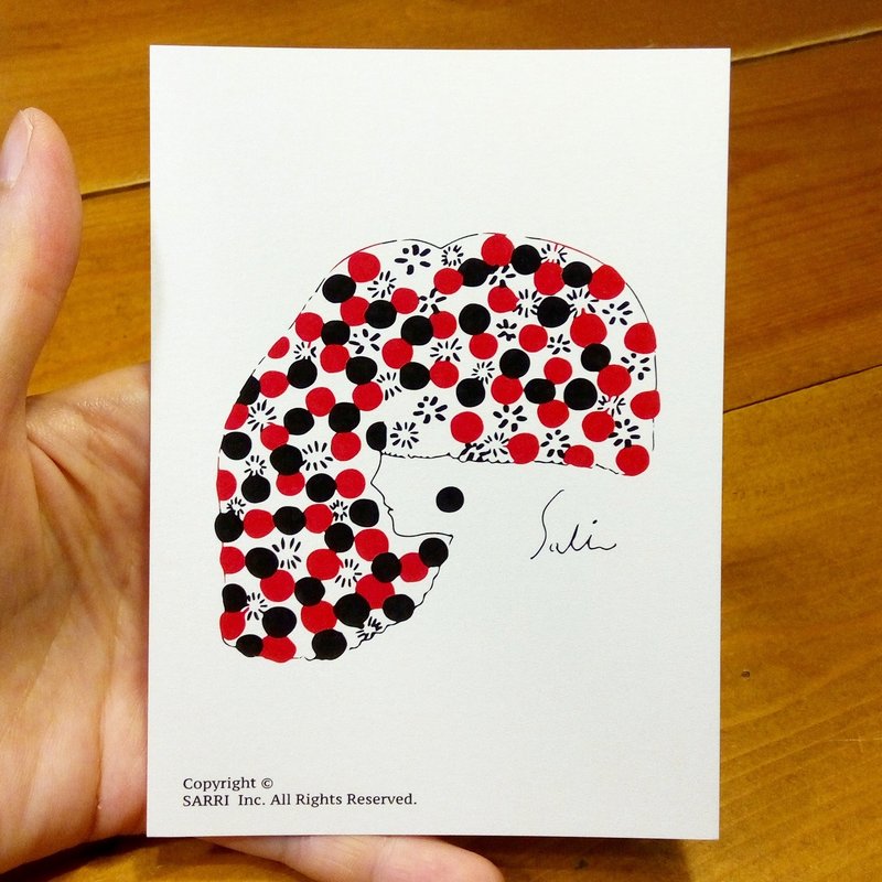 Pyrotechnic hairstyle (A3 size poster can be made) Birthday Card Design Coloring Illustrator Picture Card Universal Card Art Love Special Funny Strange Character Strange Cute Taiwan Playable