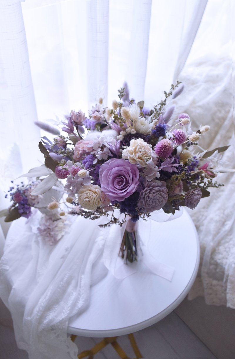 【Our.Little_Space】保鮮及乾燥花婚禮捧花/婚禮/新娘/客製