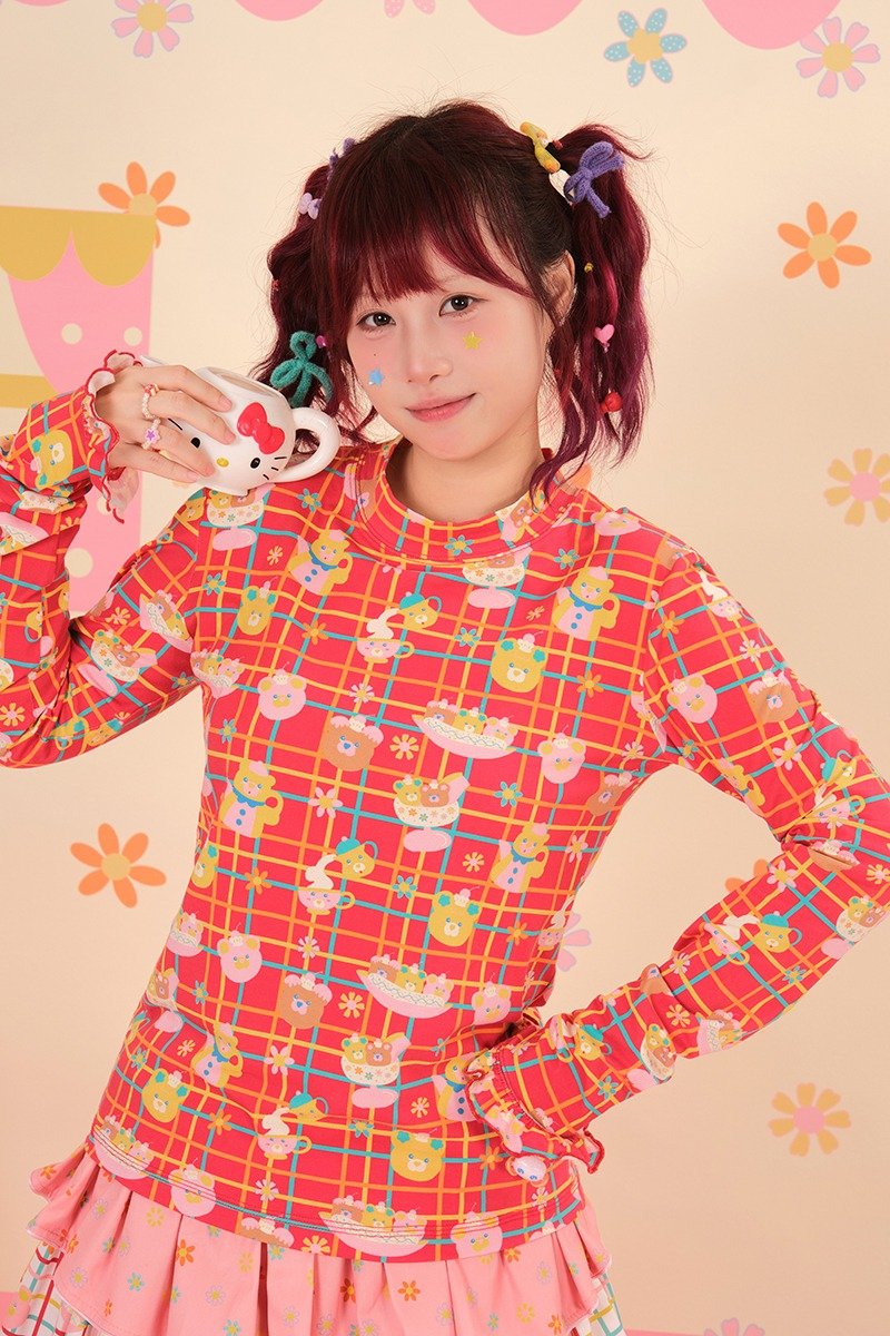 昭和甜品屋彈力針織打底衫 日系可愛少女 - 女上衣/長袖上衣 - 棉.麻 多色