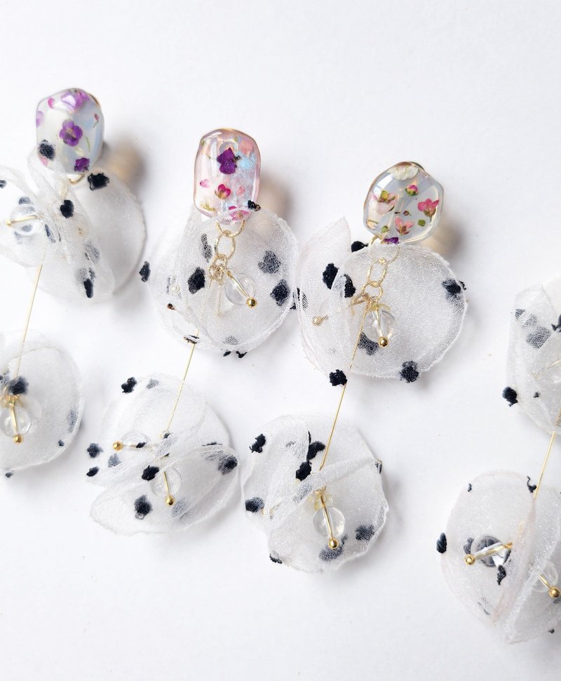 フリル - 耳環/耳夾/耳骨夾 - 樹脂