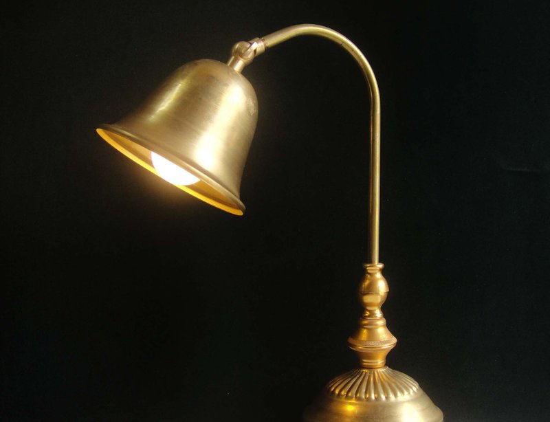 【老時光 OLD-TIME】早期二手台灣製銅桌燈 - 燈具/燈飾 - 其他材質