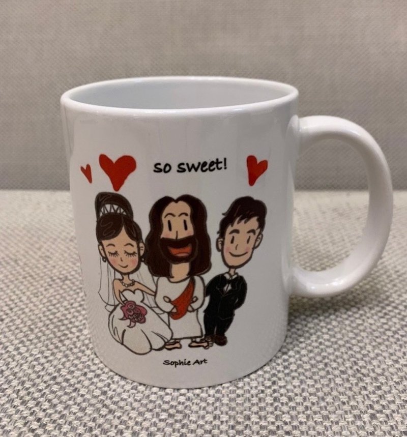 蘇妃藝術 我們結婚了 馬克杯 咖啡杯 手繪質感 結婚禮物 marry - 咖啡杯/馬克杯 - 瓷