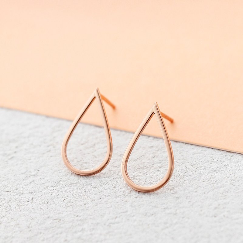 Drop Earrings in 925 sterling silver in rose gold plating