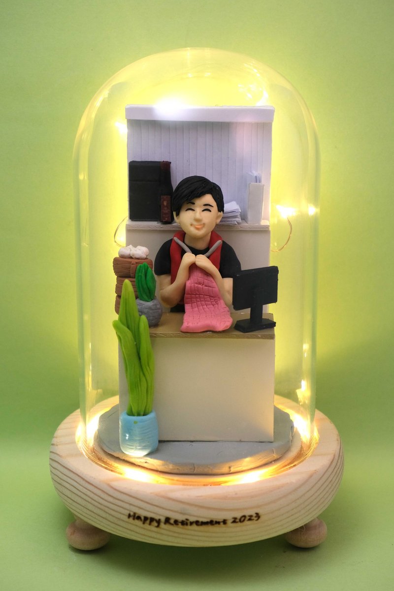 榮休記念小禮品,可客製名字.提供相片客製人物造型(老師造型) - 擺飾/家飾品 - 黏土