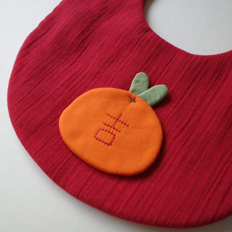 【 Laukku.u 】新年圍兜。大吉款 / 蛇年款 - 圍兜/口水巾 - 棉.麻 紅色