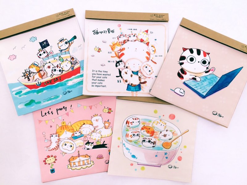Illustrator Series Cat p - small fat cat busy sugar ll Wipes