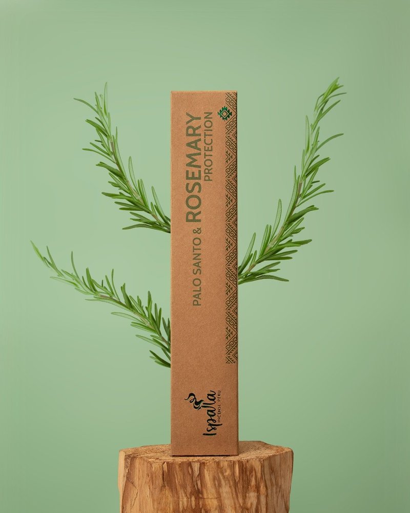 Ispalla Palo Santo & Rosemary 聖木&迷迭香 線香 10支 秘魯聖木 - 香氛/精油/擴香 - 其他材質 綠色