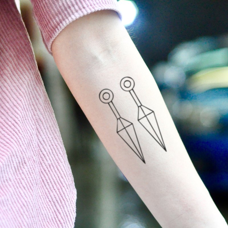 Kunai Temporary Tattoo Sticker (Set of 2) - OhMyTat