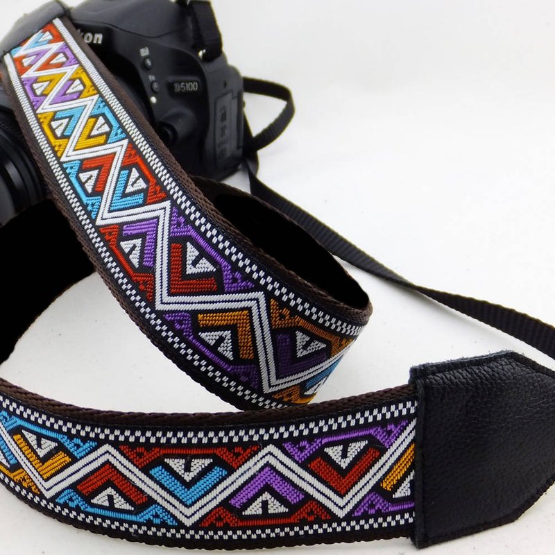 客制礼物 可绣名字 刻字相机肩带 背带 真皮  摄影师 生日礼物050 - 相機背帶 - 真皮 黑色