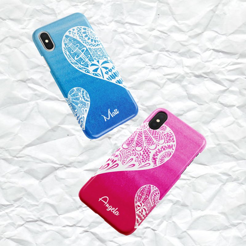 Couple customized Zen wind phone case - add word / change color / let you combine