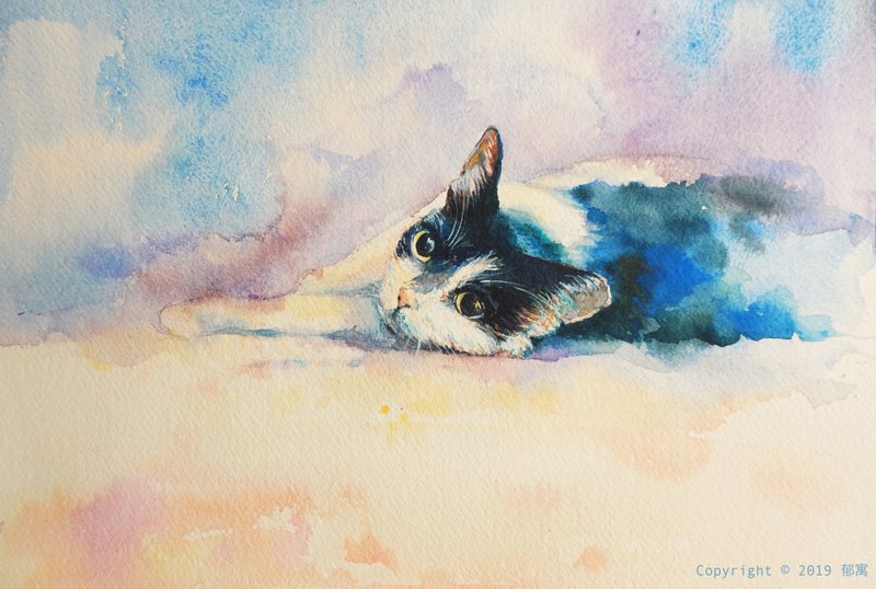 **YUYU ART** Watercolor painting **Watching you