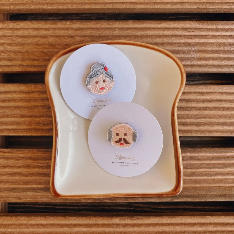 Embroideried patch Embroidery pin | Grandma | Littdlework