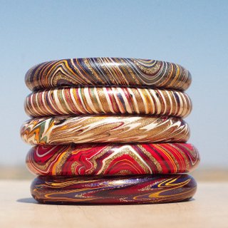 Handmade Cosmos Bangle/Natural Resin Bracelet/Handmade Bracelet-Silver Planet Universe Planet Line