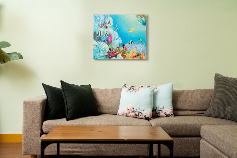 Romantic Aesthetic Art Pillow / 2 in (with pillow)
