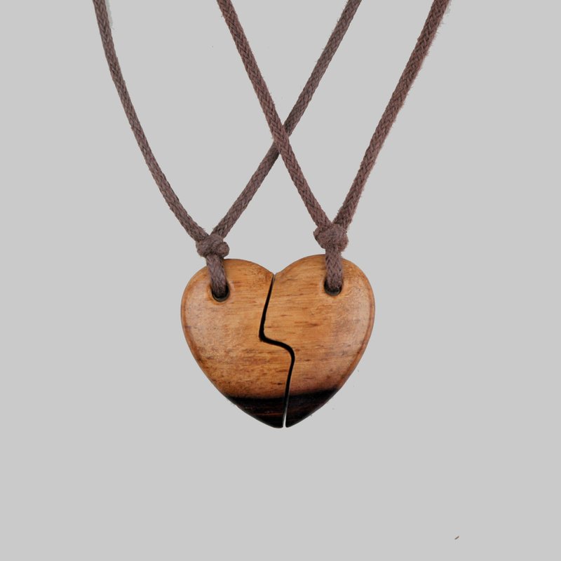 Wooden Love and peace necklace Wood Pendant