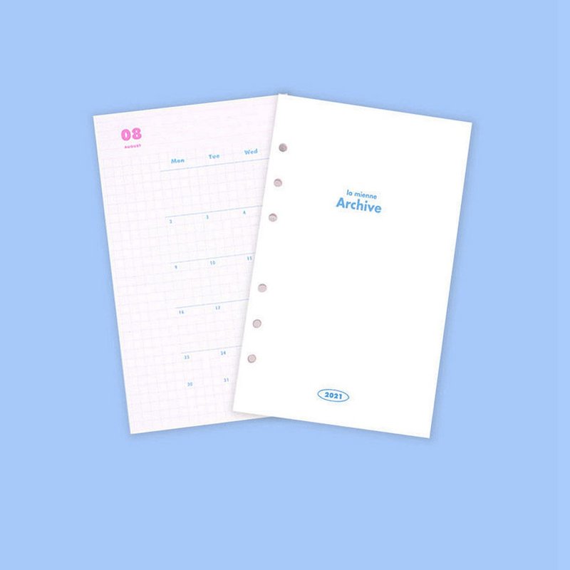 2021 calendar type Archive series 6-hole inner page