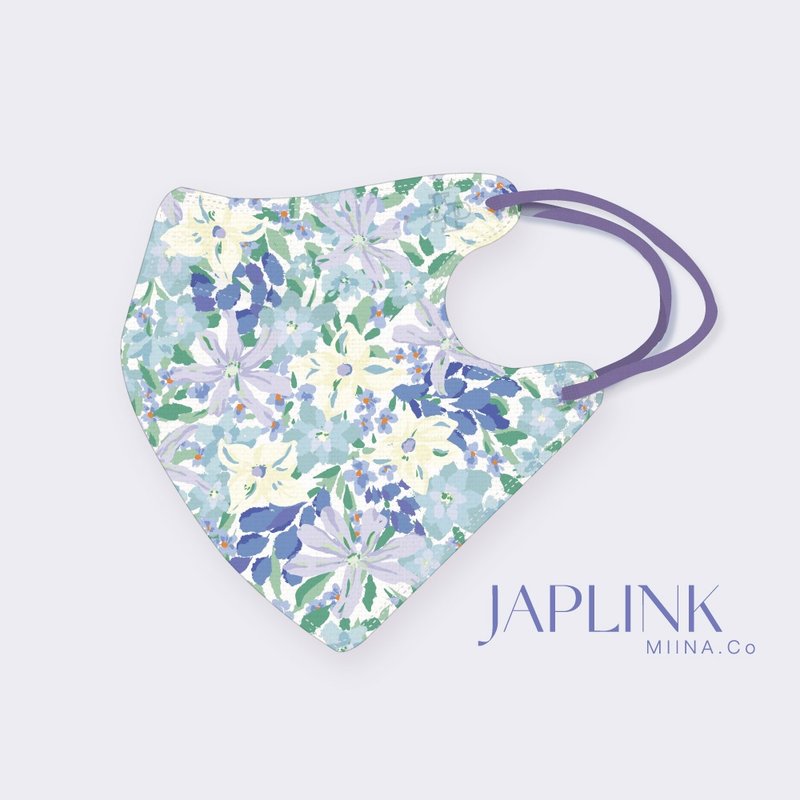 【標準】JAPLINK HEPA 高科技水駐極 立體醫療口罩- 星露花語-白 - 口罩/口罩收納套 - 聚酯纖維 透明