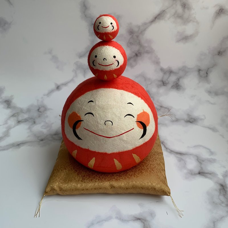 大福達摩-三倍幸福-和紙達摩吉祥物 - 擺飾/家飾品 - 紙