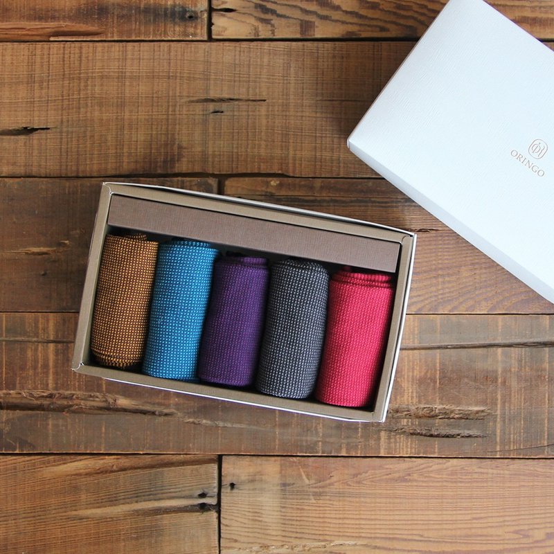 Fruit good bird eye pattern gentleman socks gift box colored group