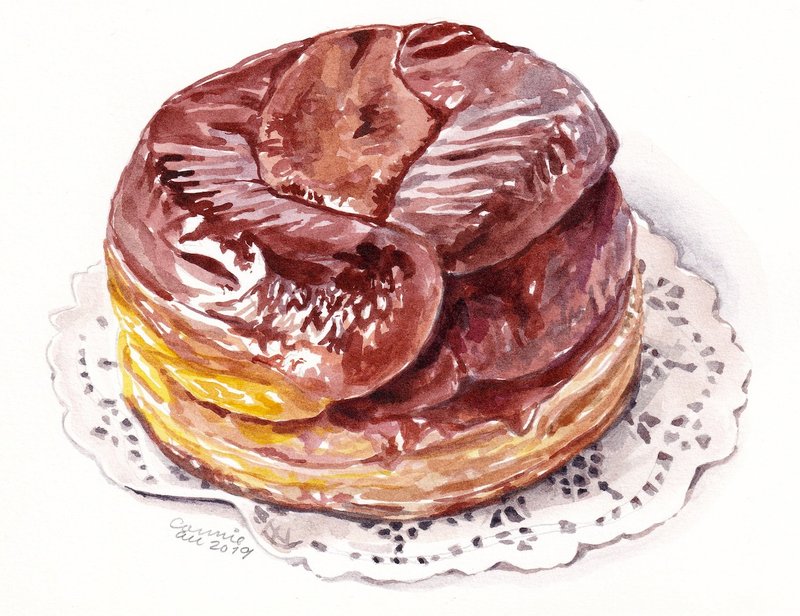 Original Watercolour Painting (7.5" x 5.5") - Tarte Tatin