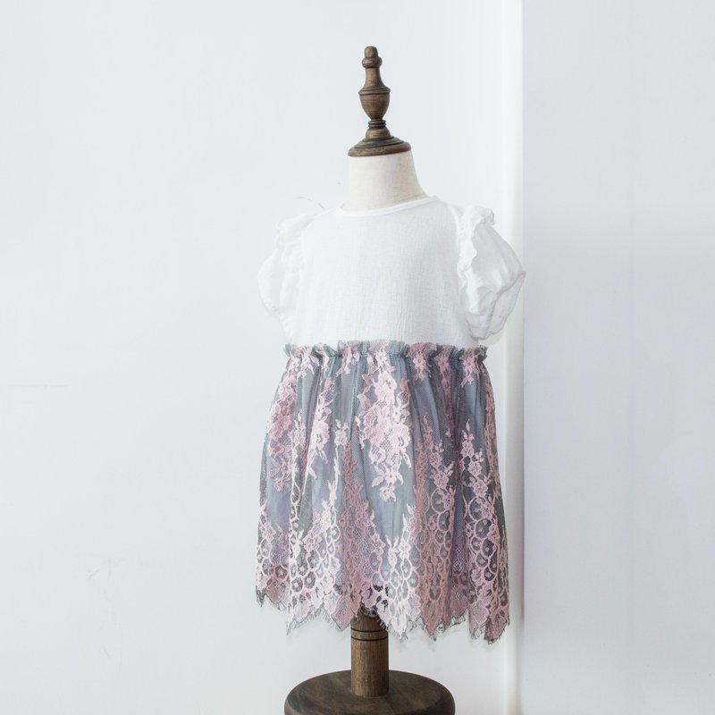 Pink Lace Kids Dress