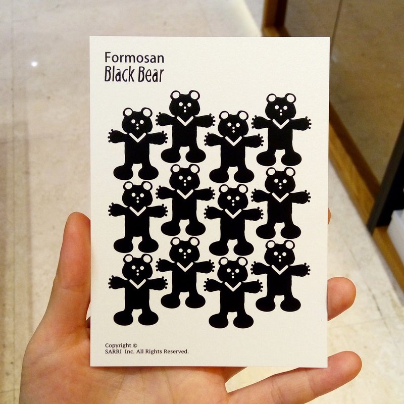 "Taiwan bears" postcards birthday card design coloring illustration card this card universal card art fine arts modern lover love special fun weird strange weird cute taiwan yellow fun funny eye-catching tide art sequins flash cool different famo