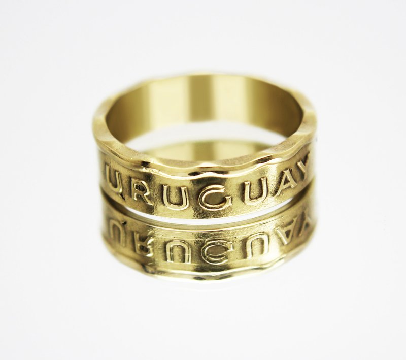 Uruguay Coin Ring 20 sentesimo 1976-1981 coin rings for men coin rings for woman - 戒指 - 其他金屬
