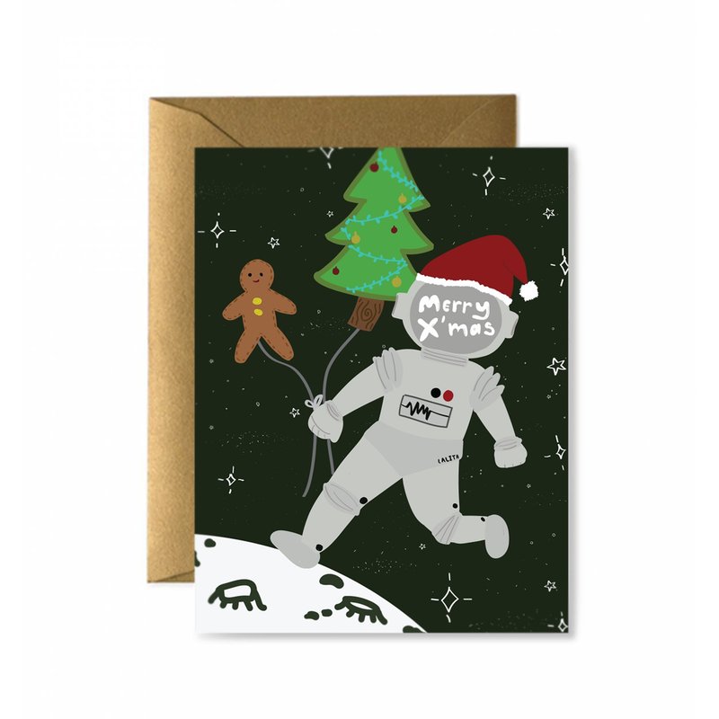 Christmas in Space Greeting Card