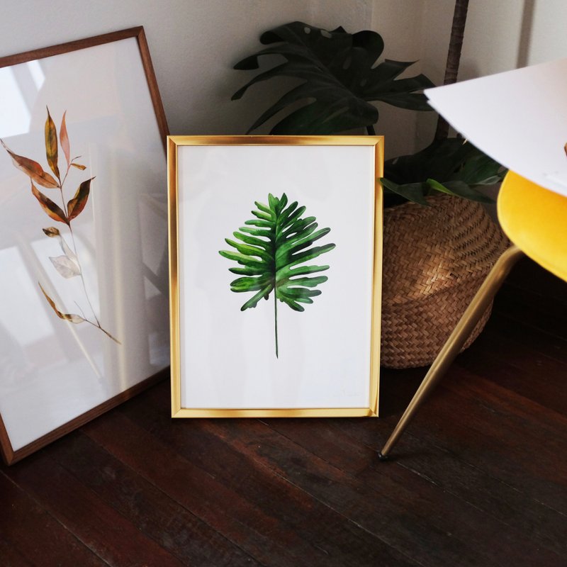 Watercolor painting / Split leaf philodendron