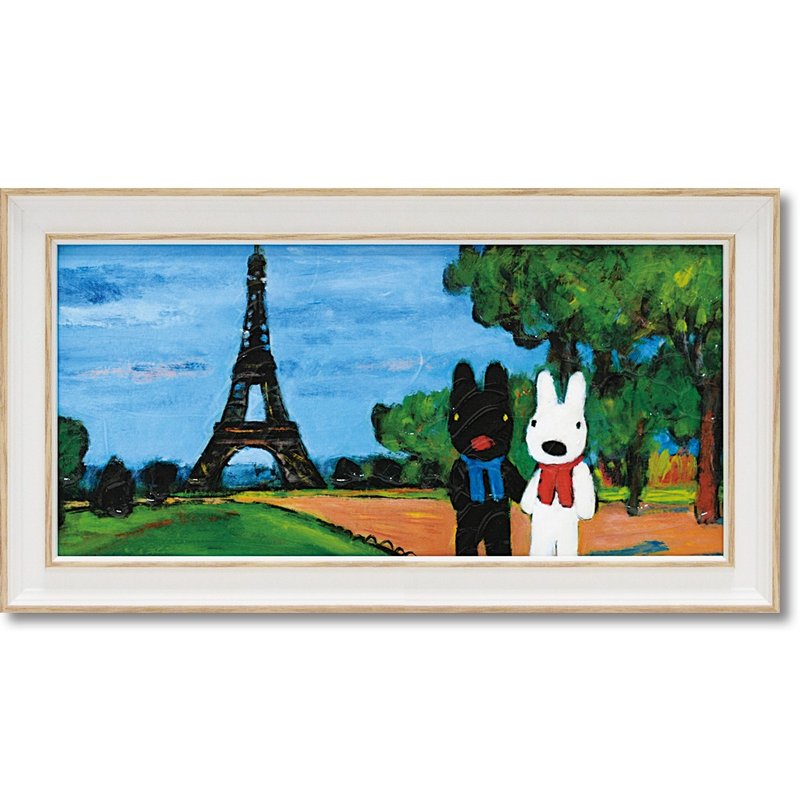 Lisa and Casper - horizontal frame with copy painting - iron tower walk