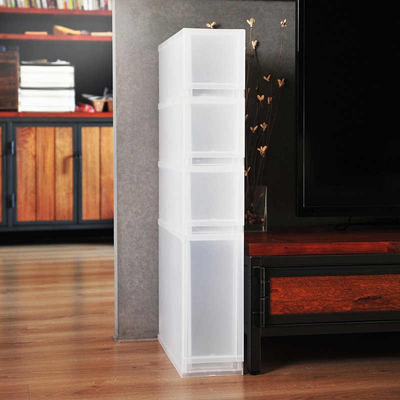 Japanese made Shinwa extension and pulley drawer slot cabinet (3 low 1 high pumping) - 17CM wide