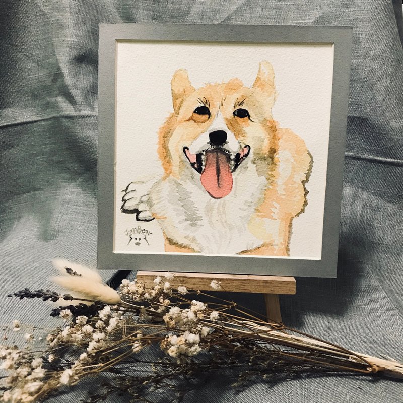 Corgi Mickey Chaucer Swords Golden Retriever Pets Watercolors Customized