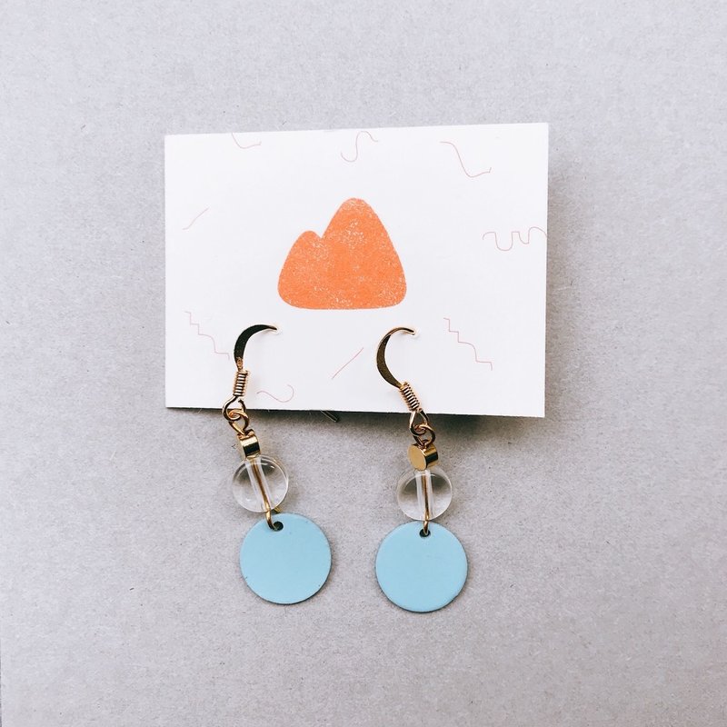 Transparent Cloud - Pin/Clip Earrings