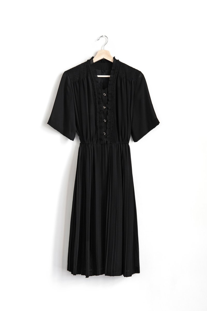 Vintage Black Vintage Short Sleeve Dress