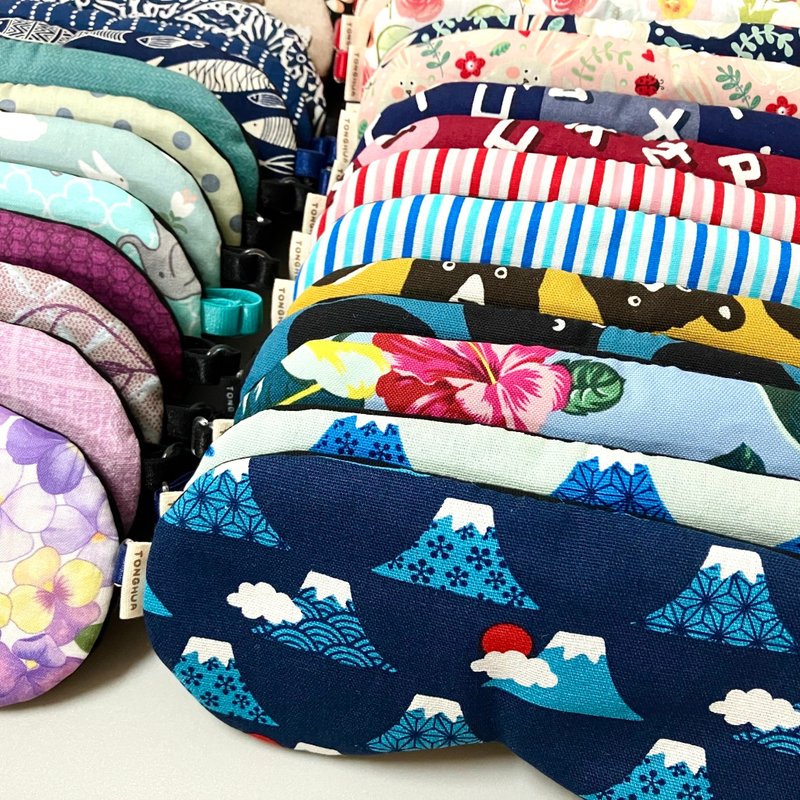 【福袋】兩入組 手工有機棉眼罩 聖誕節 交換禮物 - 眼罩 - 棉.麻 黑色