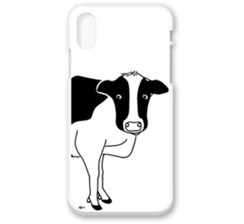 牛が見てる 動物イラスト iPhone アイフォンケース 各種