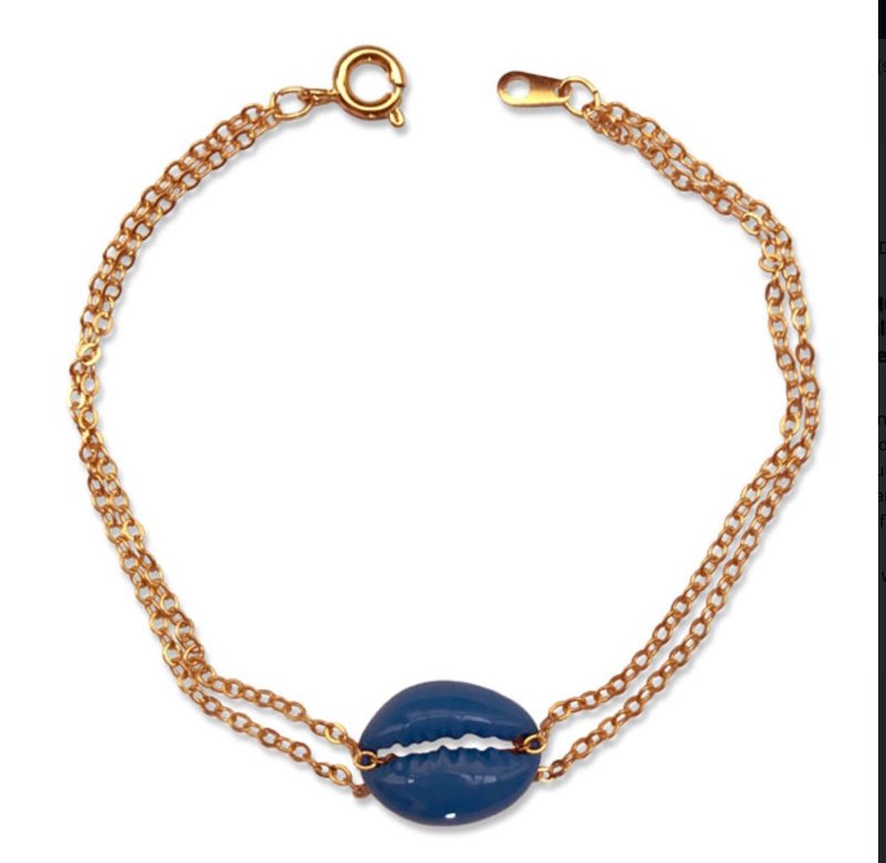 Blue shell bracelet