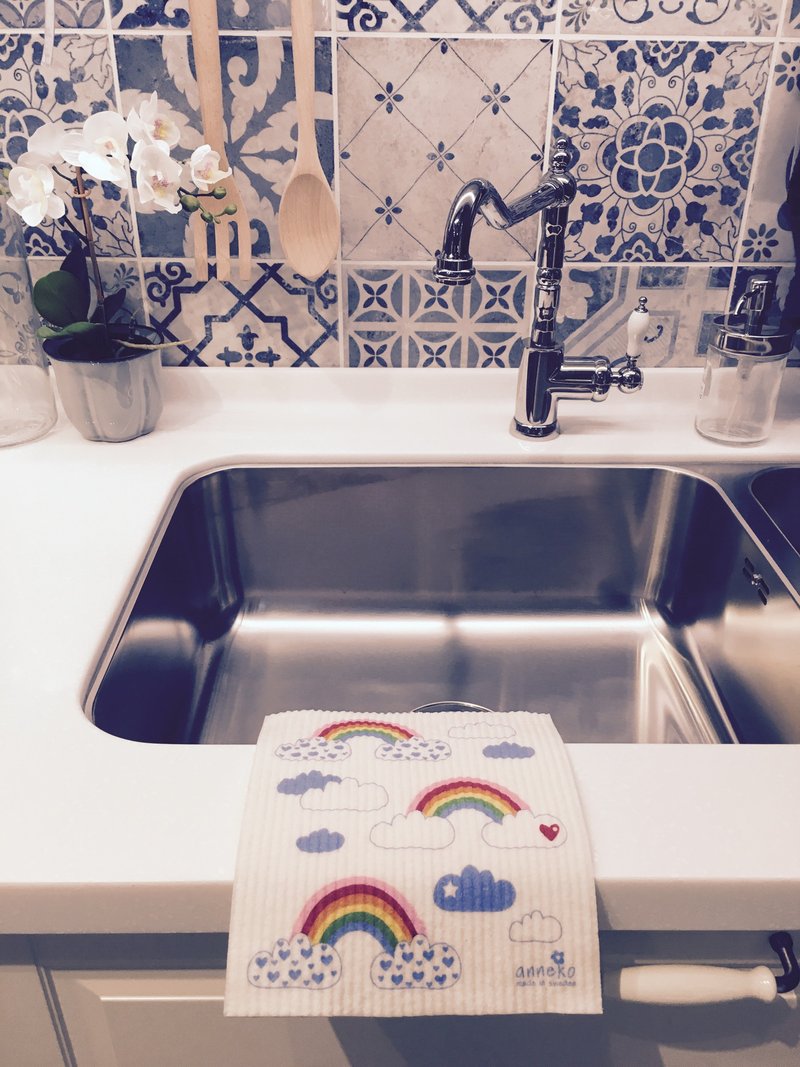 Anneko-Rainbow Super Absorbent Sponge Cloth