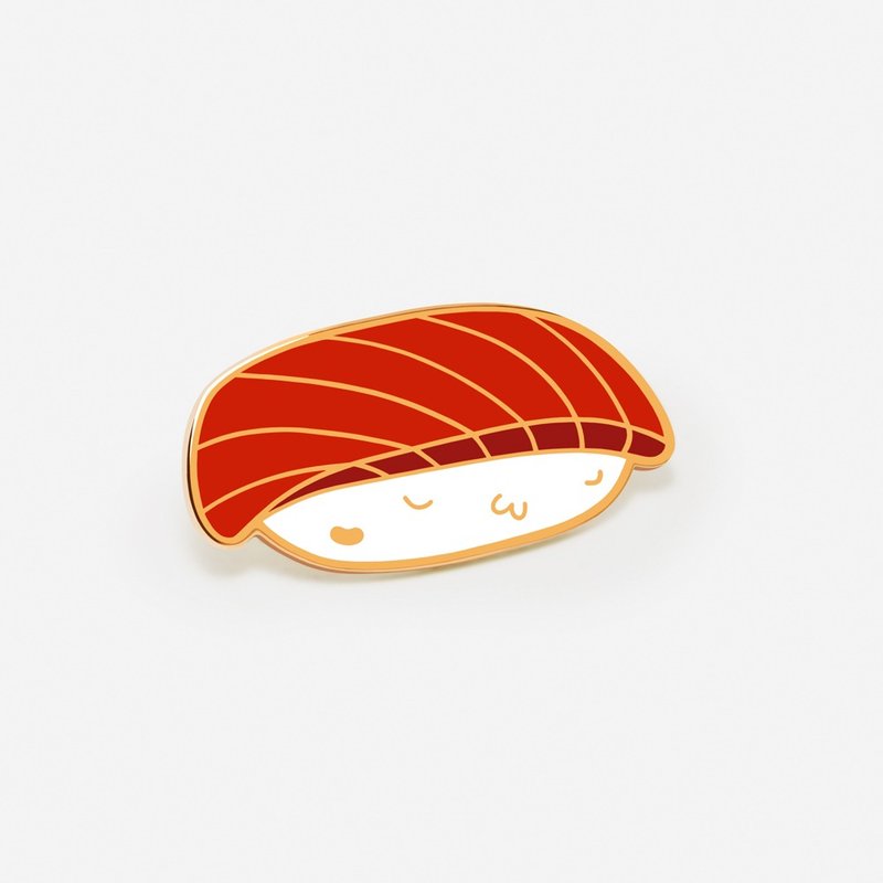 Salmon Sushi Hat/ Enamel Pin