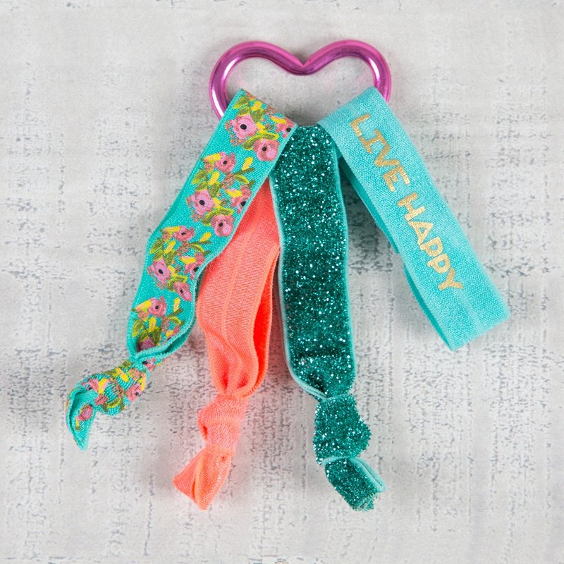 Carabiner hair ring - green ∣ HDBN346