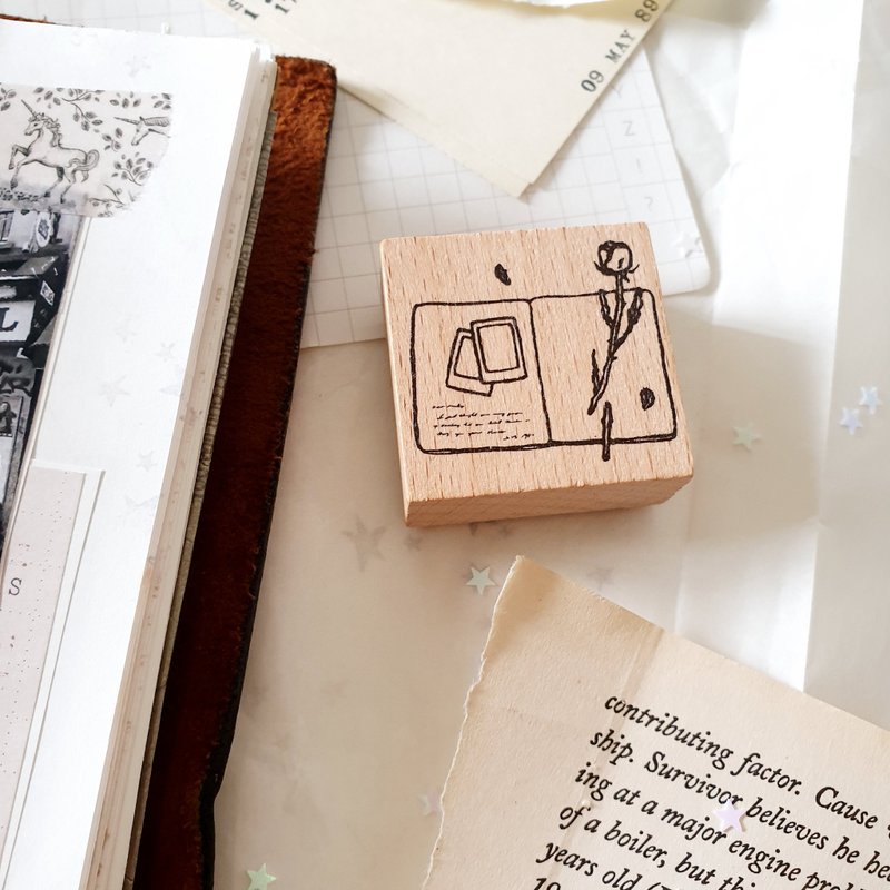 dear diary rubber stamp for journaling