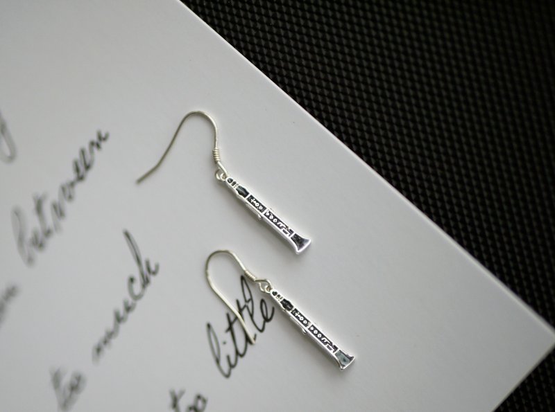 Flowing music _ sterling silver clarinet earrings