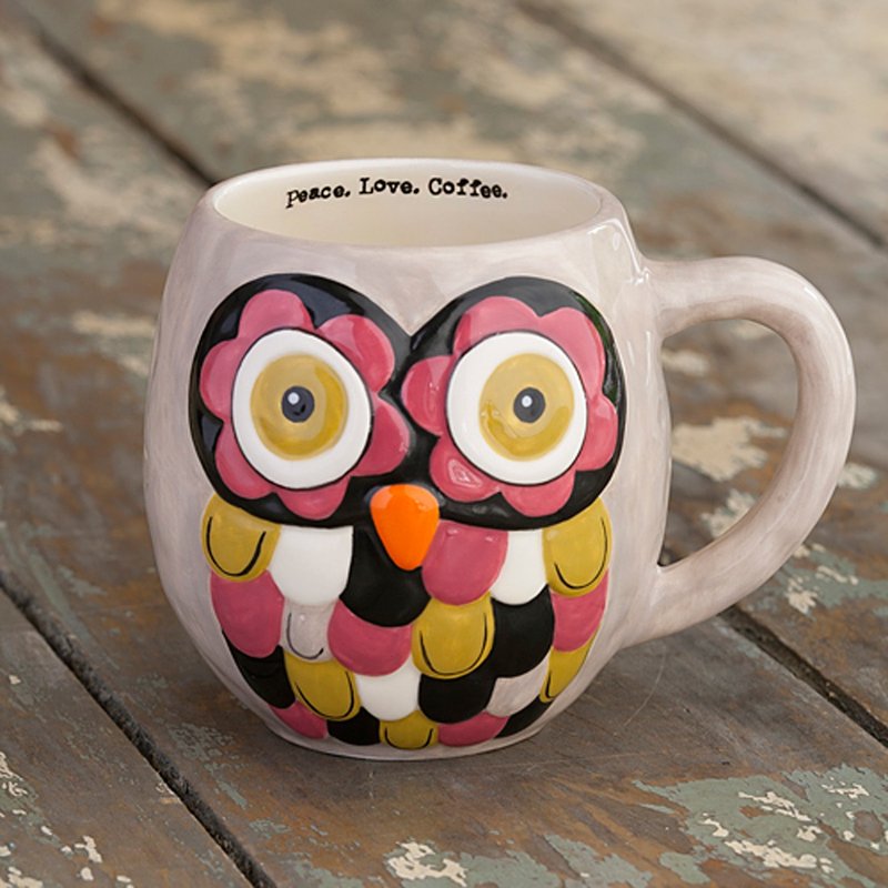 Owl Mug - Beige 12oz ∣ MUG149