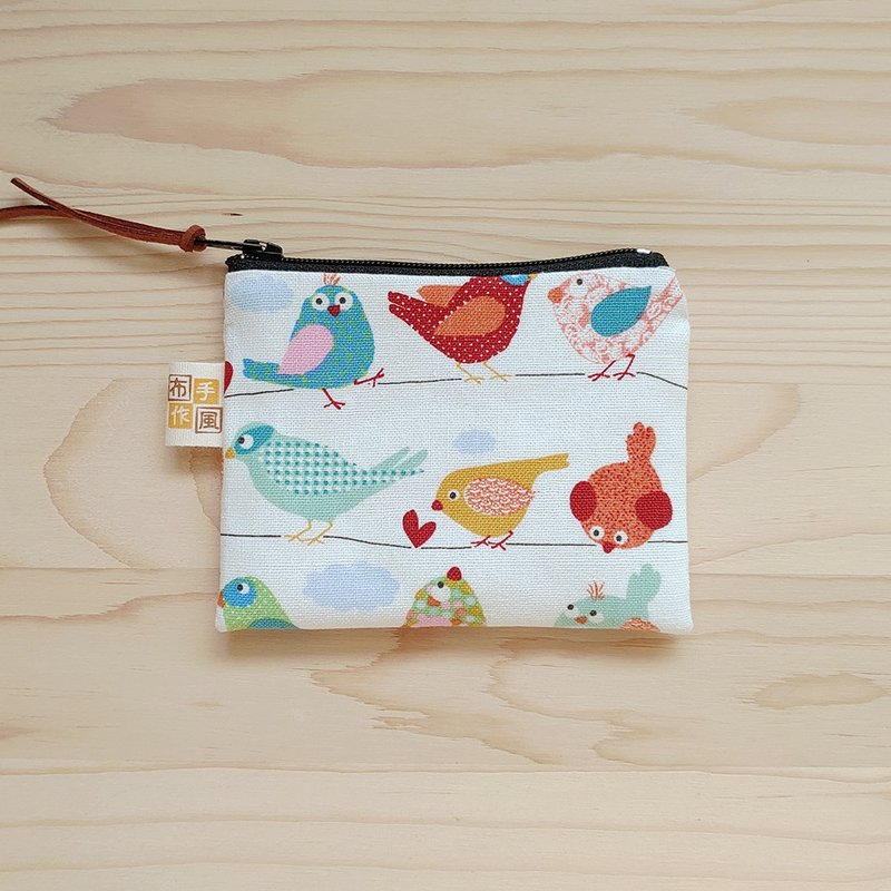 Color bird flat coin purse / left 1