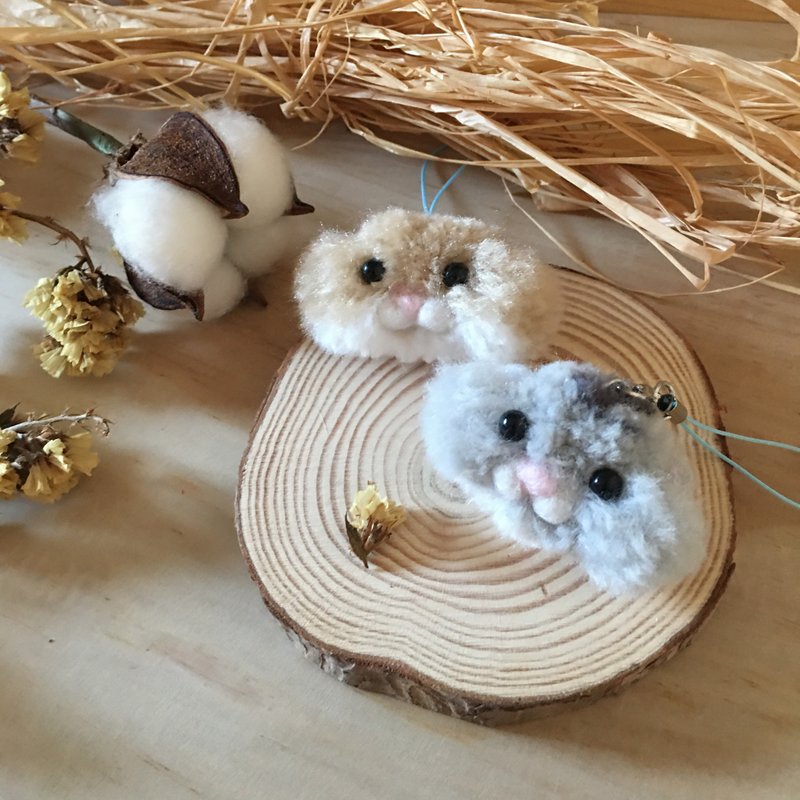 Hamster wool ball animal charm