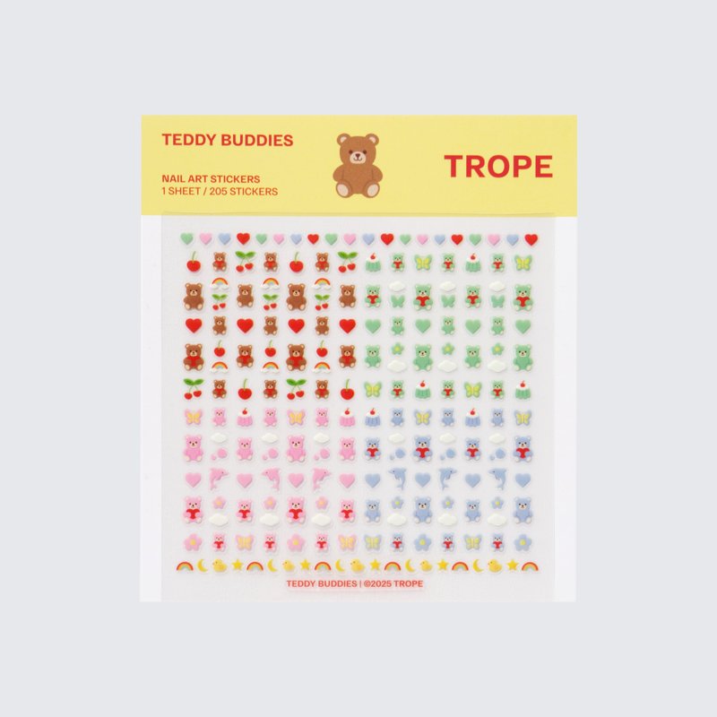TROPE Teddy Buddies 小熊童伴 • 美甲貼紙 - 貼紙 - 塑膠