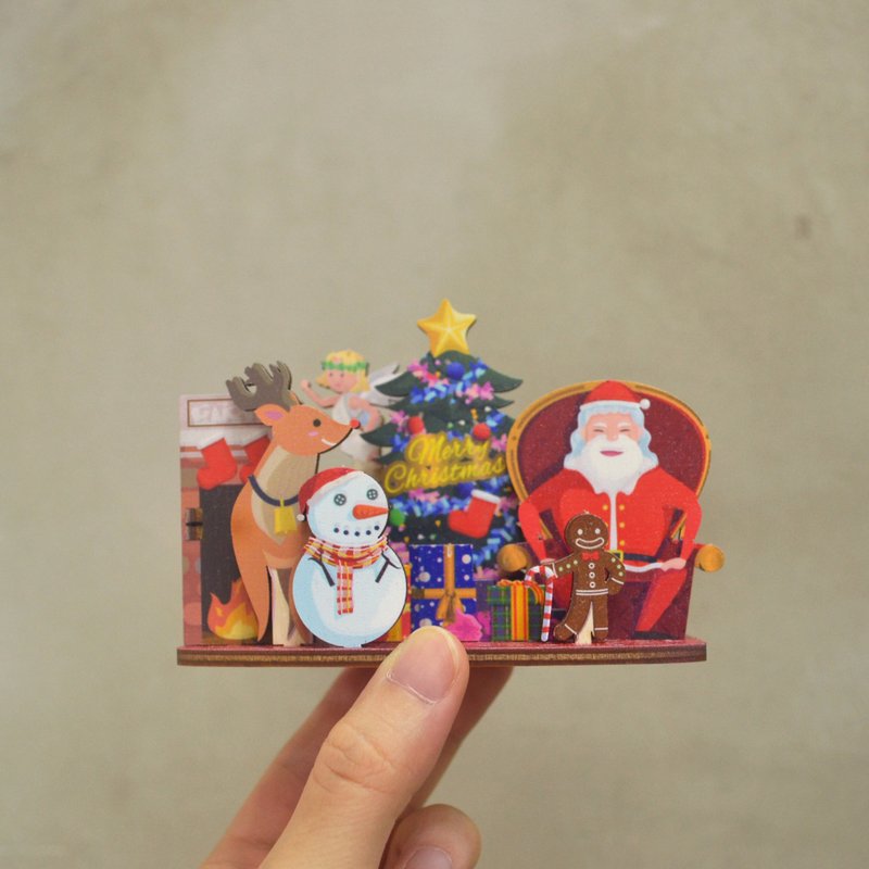 送禮首選療癒好物 / DIY多功能桌面擺飾-聖誕節來囉款 - 木工/竹藝/紙雕 - 木頭