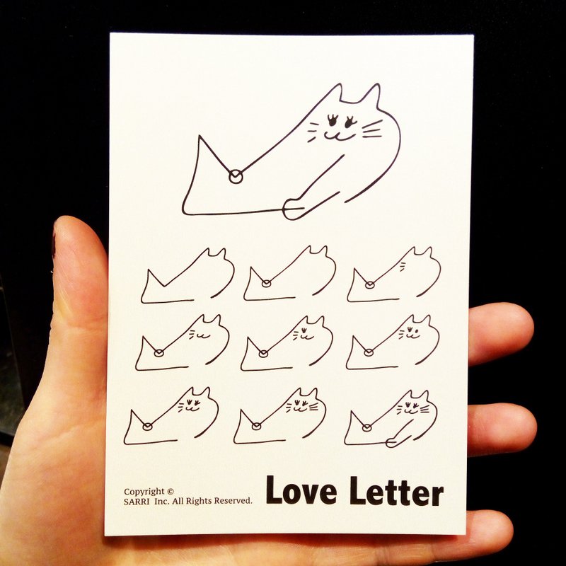 LOVE LETTER (A3 size poster) Birthday Card Design Illustration Picture Card Universal Card Art Modern Valentine Love Special Funny Strange Character Cute Cute Taiwan bizarre