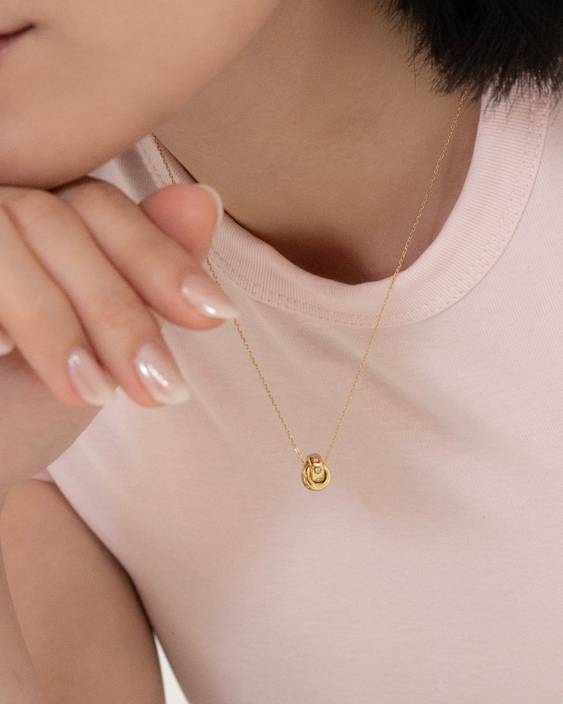 Flora  │ 小花項鍊 輕珠寶 純銀項鍊 - 項鍊 - 純銀 金色