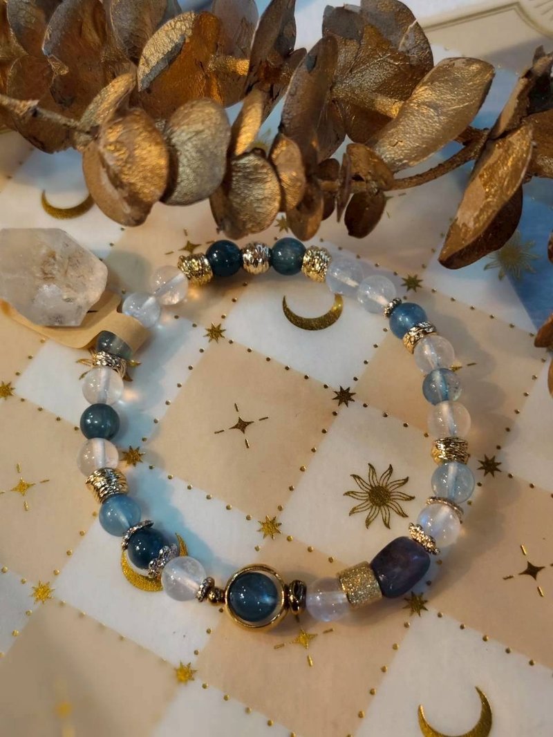 客製化水晶礦石手鏈  心靜如初  平衡與洞察水晶手鍊 - 手鍊/手環 - 水晶